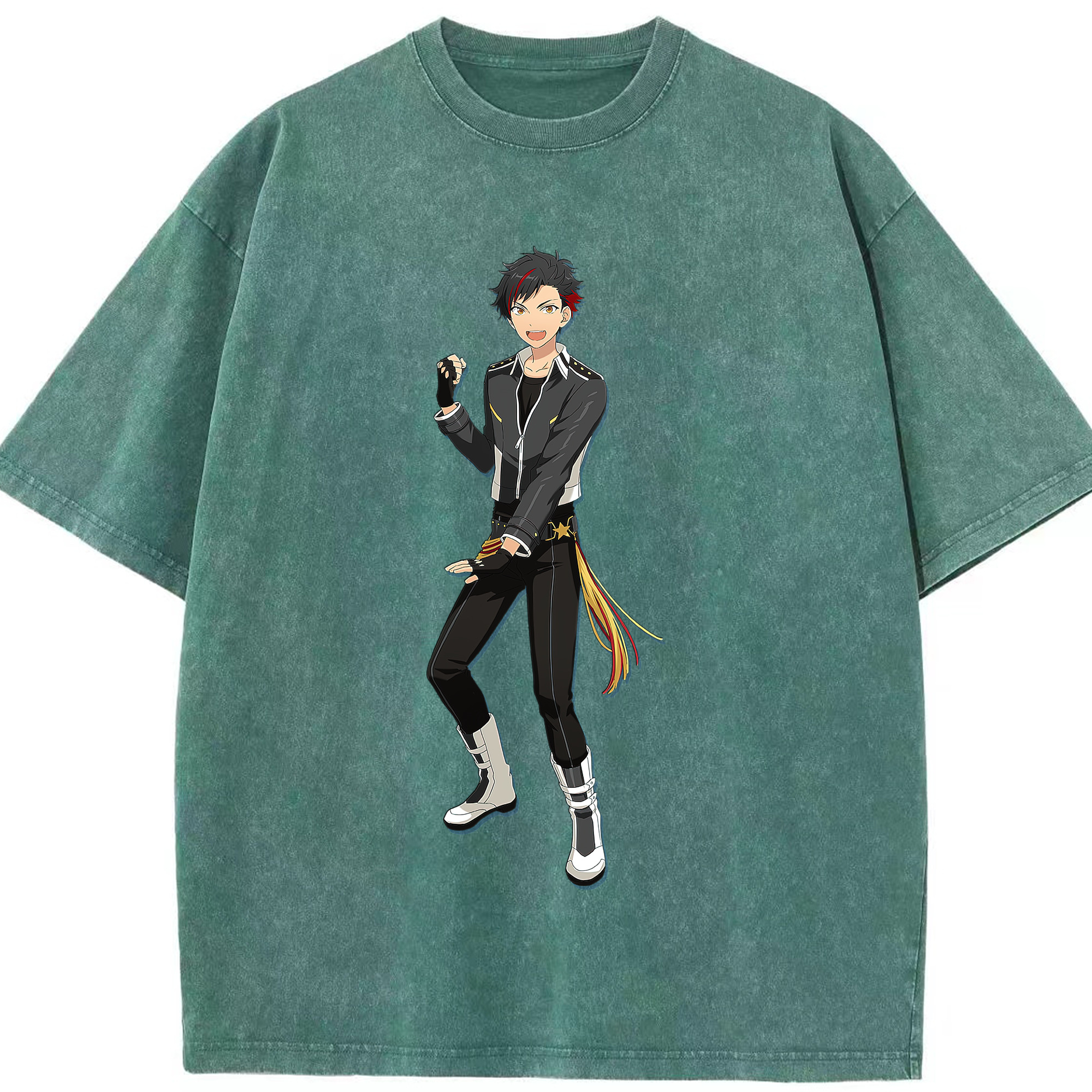 （画像用） あんさんぶるスターズ! Ensemble Stars 綿100% ヴィンテージ風 半袖Tシャツ（フロントプリント）